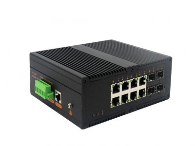 工業(yè)級POE（NT品牌）千兆網(wǎng)管4光8電（M系列）交換機(jī)